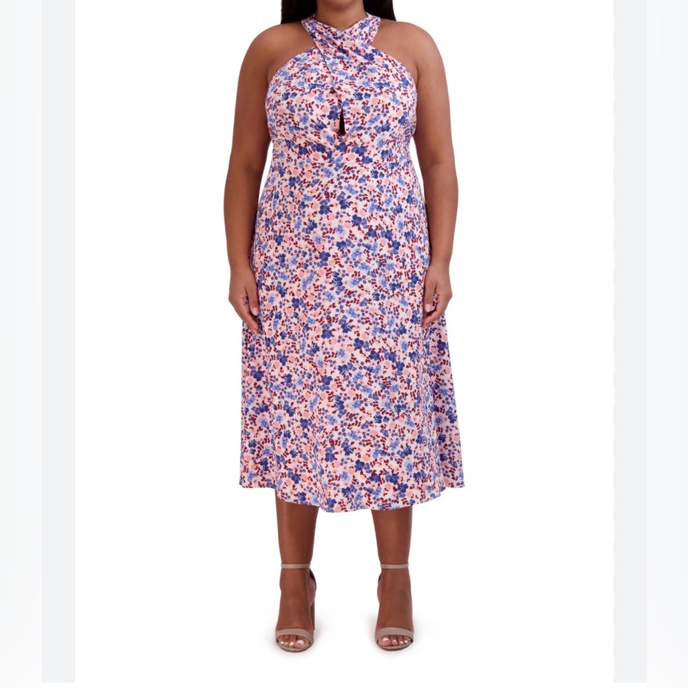BCBG‎ Paris Floral Halter Neck Dress